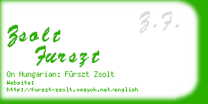 zsolt furszt business card